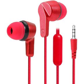 UrbanX R2 Wired in-Ear Headphones with Mic for Motorola Moto G Stylus 5G with Tangle-Free Cord, Noise Isolating Earphones, Deep Bass, in-Ear Bud Silicone Tips