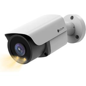 4K PoE IP Security Bullet Camera Outdoor, 8MP UltraHD Wired Camera with Dual Lights Full-Color Night Vision, Two-Way Talk, AI Person/Vehicle Detection, Up to 256GB microSD Card, LY37YX8MA