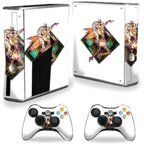 MightySkins Skin Compatible with Xbox 360 S Console - Jester Fairy | Protective, Durable, and Unique Vinyl Decal wrap Cover | Easy to Apply, Remove, and Change Styles | Made in The USA