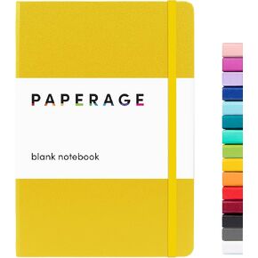 PAPERAGE Lined Journal Notebook, (Blush), 252 Pages, Medium 5.7 inches x 8 inches - 100 GSM Thick Paper, Hardcover