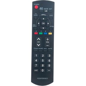 AIDITIYMI N2QAYB000221 Replacement IR Remote for Panasonic Plasma TV TH-42PX80U TH-42PZ80U TH-46PZ80U TH-50PZ80U TH-50PX80UA TH-50PE8U TH-50PX80U TH-C42HD18 TC-26LX85 TC26LX85N TC-26LX85N TC-32LX85