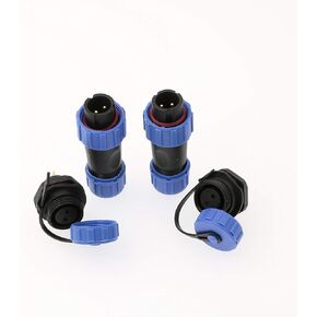 Uonecn 2 PCS SP1310 IP68 2-Pin Waterproof Connector Power Cable Automotive Connectors Socket Multipole Plug and Socket Dustproof Circular