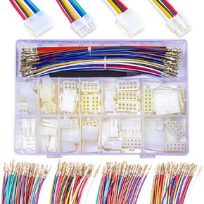 Tcenofoxy MX Mini-Fit Jr 4.2mm Pitch Connector with 20AWG Pre-Crimped Cables,Compatible with Molex Mini-Fit Jr Dual Row 2 * 1/2/3/4/5/6Pin 5557 Housing (TC-MX4.2-5557-Dual)