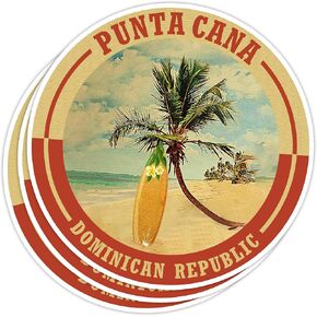 (3pcs) Punta Cana Sticker, Hard Hat Stickers, Laptop Computer Stickers, Car Stickers, Funny Bumper Stickers, Laptop Decal, National Park Stickers, Mean Girls Stickers, Waterproof Sticker