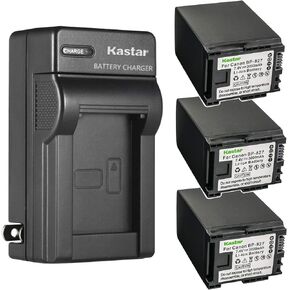 بطارية Kastar 4 عبوات وشاحن حائط تيار متردد بديل لكاميرا Canon VIXIA HF100، VIXIA HF200، VIXIA HG30، VIXIA XA10 XA10 HD، كاميرا فيديو ذاكرة فلاش FS10، ذاكرة فلاش FS100، كاميرا فيديو ذاكرة فلاش FS11 in Kuwait