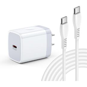 Samsung A35 Fast Charger Cord 25W USB C Charger for Samsung Galaxy A15 5G/A55/A54/A14/Z Fold 6/S24 Ultra/S23/S22/S21/S20,PD Type C Block Wall Adapter with 6ft USB C Phone Charger for iPhone 16/15 Pro
