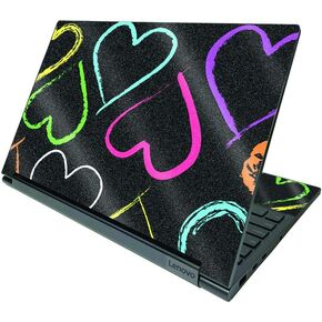 MightySkins Glossy Glitter Skin Compatible with Lenovo Yoga C940 15" (2020) - Blue Green Polygon | Protective, Durable High-Gloss Glitter Finish | Easy to Apply and Change Styles | Made in The USA