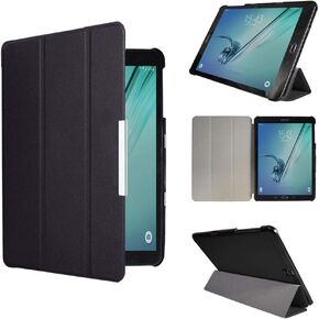 Kusen Samsung Tablet Tab S2 9.7-inch Protective case Leather case Holder Suitable for SM-T810 T815 T813 T819 Reinforcement Environmental Health Beautiful Black (Black)