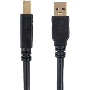 Monoprice Select Series USB 3.0 A to B Cable 1.5ft compatible with Brother, HP, Canon, Lexmark, Epson, Dell, Xerox, Samsung and More!, Black (113746)