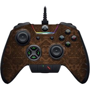 MightySkins Skin Compatible with Razer Wolverine Ultimate - Brown Linen | Protective, Durable, and Unique Vinyl Decal wrap Cover | Easy to Apply, Remove, and Change Styles | Made in The USA