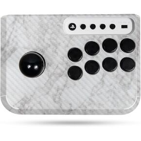 Carbon Fiber Gaming Skin Compatible with Hori Fighting Stick Mini (PS5, PS4, PC) - Frost Marble - Premium 3M Vinyl Protective Wrap Decal Cover - Easy to Apply | Crafted in The USA by MightySkins
