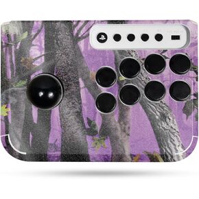 Glossy Glitter Gaming Skin Compatible With Hori Fighting Stick Mini (PS5, PS4, PC) - Purple Tree Camo - Premium 3M Vinyl Protective Wrap Decal Cover - Easy To Apply | Crafted in the USA by MightySkins