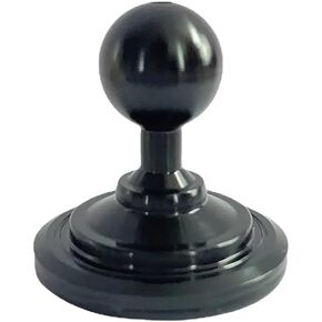 Aluminum Alloy Round Mounting Base with 17mm Ball Head for Magnetic Car Mount Mobile Phone Holder GPS Support Stand Accessories (Black)