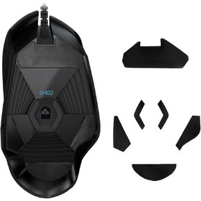 kwmobile Mouse Feet Replacement Compatible with Logitech G402 Computer Mouse Skates Sticker - Black