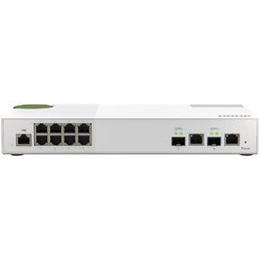QNAP QSW-M2108-2C, Management Switch, 8 Port 2.5Gbps, 2 Port 10Gbps SFP+/ NBASE-T Combo. Easy Management with Web Browser.