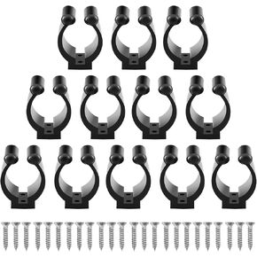 12 قطعة من مشابك حامل عصا البلياردو (تشمل البراغي)، حامل مشبك تحديد مكان البلياردو، مشابك تخزين قضيب الصيد العادية باللون الأسود لرفوف حمام السباحة تتضمن مسامير (متوسطة) in Kuwait