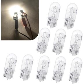 leediga 10 PCS Automobive T20 1891/7443 Double-wire Brake Bulb, DRL Indicator Micro Bulb Replacement, 12V 21/5W Ultra-bright Turn Signal Tail Light, Universal Lighting Accessories for Cars (White)