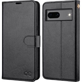 OCASE متوافق مع حافظة محفظة Google Pixel 8 Pro، حافظة قابلة للطي من جلد البولي يوريثان مع حامل بطاقات RFID ومسند [غلاف داخلي من مادة TPU مقاوم للصدمات] غطاء هاتف 6.7 بوصة 2023 (أزرق داكن)