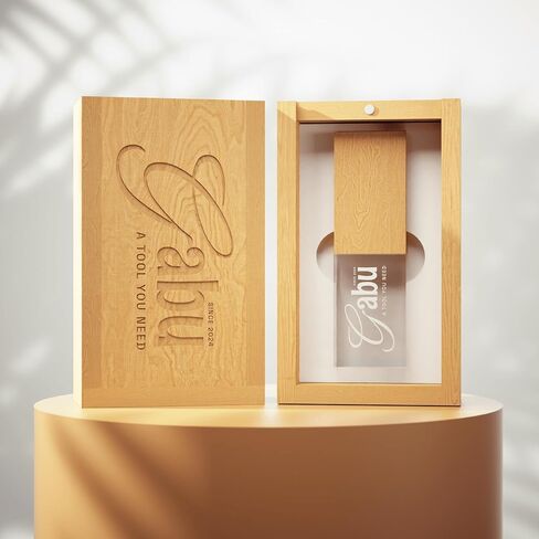 Wooden and Glass USB 3.0 Flash Drive - Superfast Storage in 32GB, 64GB, 128GB with Elegant Wooden Box - Perfect for Work and Gifts (5x128GB) in Saudi Arabia