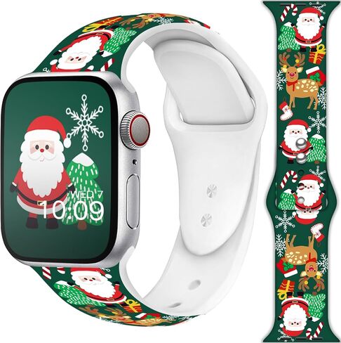 حزام ساعة العطلات متوافق مع سوار ساعة Apple 38 مم 40 مم 41 مم 42 مم 44 مم 45 مم 49 مم، أساور معصم رياضية من السيليكون الناعم لسلسلة iWatch Bands 8 7 6 5 4 3 2 1 Ultra SE in Saudi Arabia