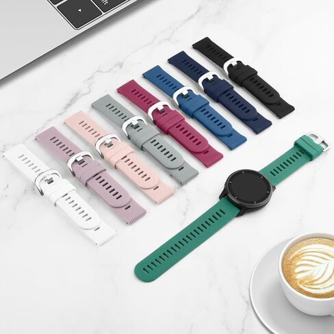 أساور Meliya متوافقة مع سوار ساعة Garmin Venu 3 / Venu 2، حزام ساعة Garmin Vivoactive 4 للنساء والرجال، حزام بديل رياضي من السيليكون الناعم 22 مم لساعة Garmin Forerunner 255 / 265 Music، Venu 3، Venu 2، Vivoactive 4 الذكية in Saudi Arabia