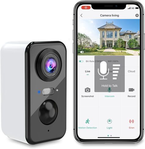 كاميرا مراقبة لاسلكية خارجية ثنائية الاتجاه، تنبيه صوتي، كشف الحركة in Kuwait