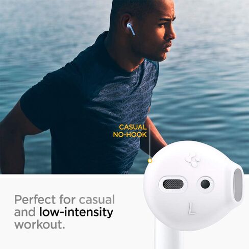 Spigen RA201 مصممة لخطافات الأذن Airpods، متوافقة مع Airpods 1 و2 - أبيض in Saudi Arabia
