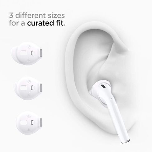Spigen RA201 مصممة لخطافات الأذن Airpods، متوافقة مع Airpods 1 و2 - أبيض in Saudi Arabia