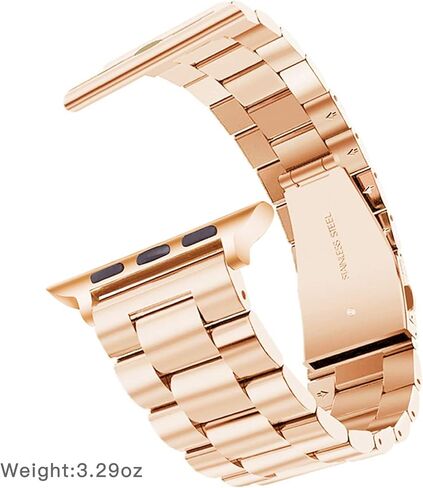YGTIECS Compatible with Apple Watch Band 38mm 40mm, Business Solid Stainless Steel metal Band Replacement iWatch Strap for Apple Watch Series 6/5/4/3/2/1, SE for Men Women- Rose Gold(38mm/40mm) in Saudi Arabia