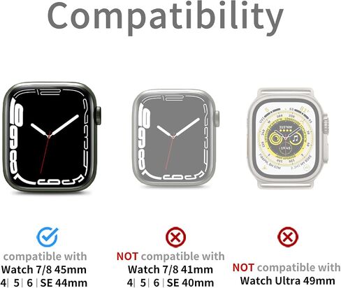 Rugged Clear Case and Band for Apple Watch Series 8 7 45mm/SE 6 5 4 44mm, Luxury Designer Transparent Crystal Military Protective Cover Tactical Heavy Duty Protection for iWatch in Saudi Arabia