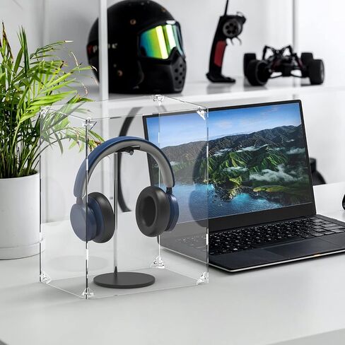 غطاء غبار لسماعات الرأس من الأكريليك الشفاف من Geekria لسماعات الرأس، حامل صندوق عرض مكعب مقاوم للغبار، غطاء حماية لسماعات الرأس، غطاء واقٍ لصندوق عرض الغبار in Saudi Arabia