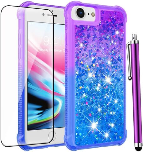 for iPhone SE Case 2022(3rd)/2020(2nd), iPhone 8/7 Case,Blue/Purple in Kuwait