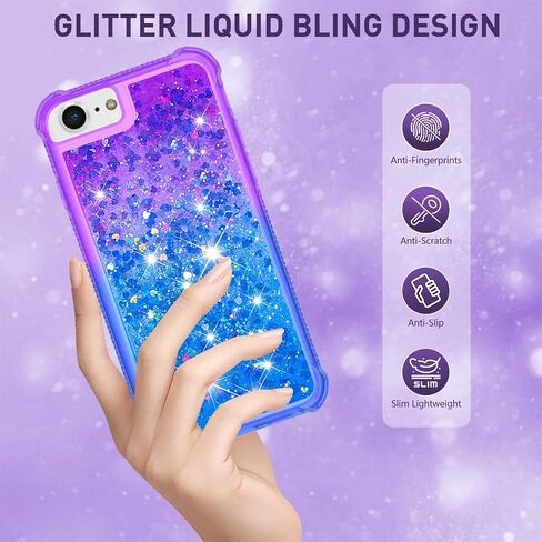 for iPhone SE Case 2022(3rd)/2020(2nd), iPhone 8/7 Case,Blue/Purple in Kuwait