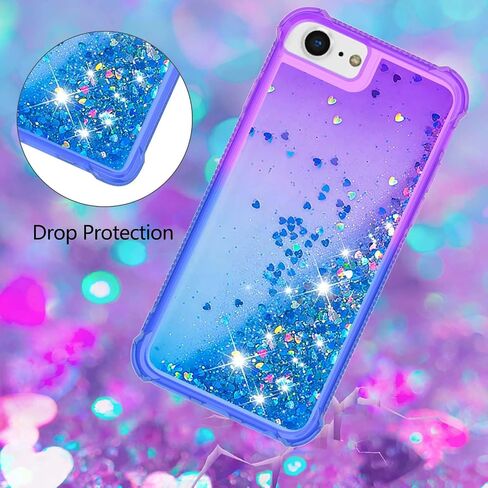 for iPhone SE Case 2022(3rd)/2020(2nd), iPhone 8/7 Case,Blue/Purple in Kuwait