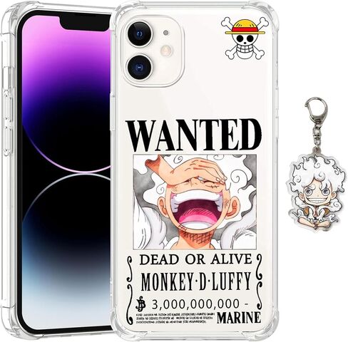 حافظة هاتف رائعة بتصميم الرسوم المتحركة مصممة لهاتف iPhone 11 مقاس 6.1 بوصة، حافظات شفافة ناعمة مضادة للصدمات مع سلسلة مفاتيح أنيمي لطيفة للأولاد والبنات والمراهقين (أنمي 2، لحافظة iphone 11) in Saudi Arabia