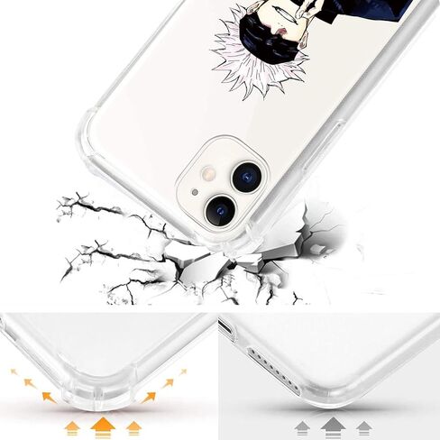 حافظة هاتف رائعة بتصميم الرسوم المتحركة مصممة لهاتف iPhone 11 مقاس 6.1 بوصة، حافظات شفافة ناعمة مضادة للصدمات مع سلسلة مفاتيح أنيمي لطيفة للأولاد والبنات والمراهقين (أنمي 2، لحافظة iphone 11) in Saudi Arabia