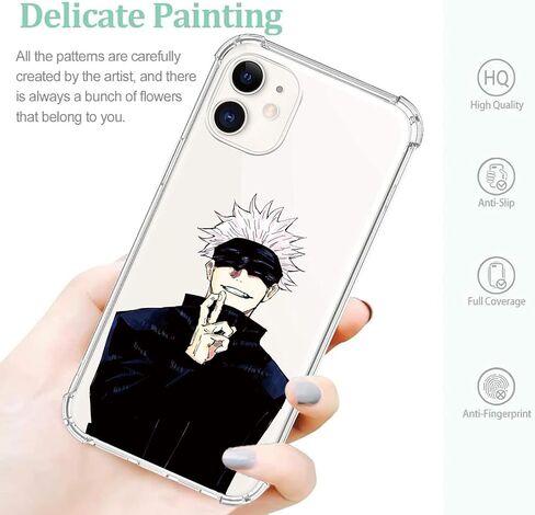 حافظة هاتف رائعة بتصميم الرسوم المتحركة مصممة لهاتف iPhone 11 مقاس 6.1 بوصة، حافظات شفافة ناعمة مضادة للصدمات مع سلسلة مفاتيح أنيمي لطيفة للأولاد والبنات والمراهقين (أنمي 2، لحافظة iphone 11) in Saudi Arabia