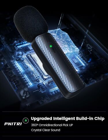قطعتان من ميكروفون Lavalier اللاسلكي الاحترافي المحدث لهواتف iPhone وiPad وAndroid وUSB-C وميكروفون صغير مع خاصية إلغاء الضوضاء، وميكروفونات مثبتة على الهاتف لتسجيل الفيديو ومقابلة Podcast Tiktok Vlog in Kuwait