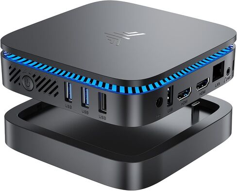 KAMRUI AK1PLUS Mini PC, 12GB LPDDR5 4800MHz 256GB M.2 SSD with N100 Processor, 4K Mini Desktop Computer with 2 HDMI, Support WiFi 5, BT 4.2 for Office, Home in Saudi Arabia
