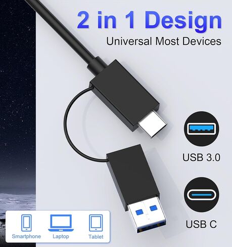 Memory Card Reader, 5-in-1 USB C Lightning to SD/TF/USB OTG Adapter for Micro SD/SDHC/SDXC/MMC, Compatible with MacBook Pro/Air, Chromebook,iPhone 15/14/13/12/11 Pro/Pro Max,Android Galaxy,Plug & Play in Kuwait