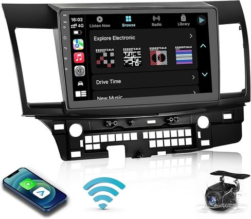 5GWiFi 8 Core 4+64G راديو السيارة ستيريو لراديو ميتسوبيشي لانسر 2010-2015 مع Carplay/Android Auto، شاشة لمس IPS عالية الدقة 10 بوصة مع كاميرا احتياطية، GPS، بلوتوث، SWC، DSP، FM، وصلة مرآة in Kuwait