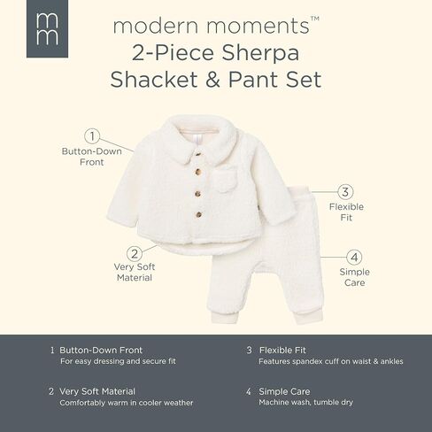 unisex-baby Microplush Shacket and Pant Set in Saudi Arabia