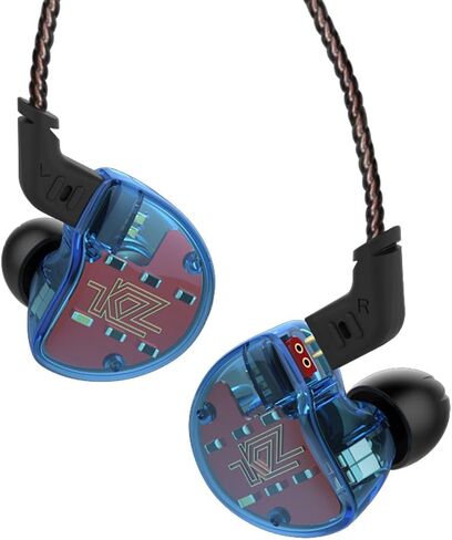 Linsoul KZ ZS10 5 Drivers in Ear Monitors High Resolution Earphones/Earbuds with Detachable Cable (without Mic, Blue) in Saudi Arabia