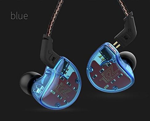 Linsoul KZ ZS10 5 Drivers in Ear Monitors High Resolution Earphones/Earbuds with Detachable Cable (without Mic, Blue) in Saudi Arabia