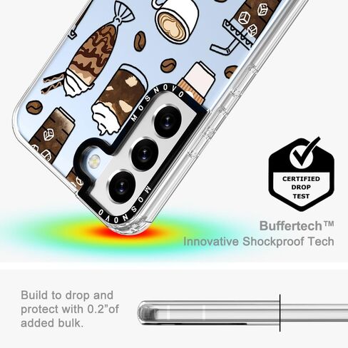 حافظة MOSNOVO لهاتف Samsung Galaxy S24 Ultra، [Buffertech 6.8ft حماية من السقوط بدرجة عسكرية] [تقنية مضادة للتقشير] تصميم غطاء هاتف ممتص للصدمات من مادة TPU - أرض الديناصورات in Kuwait