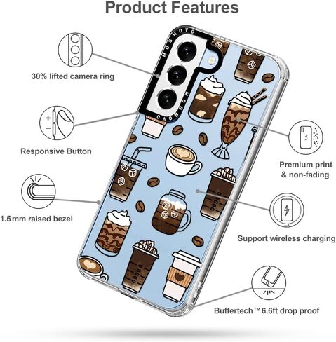 حافظة MOSNOVO لهاتف Samsung Galaxy S24 Ultra، [Buffertech 6.8ft حماية من السقوط بدرجة عسكرية] [تقنية مضادة للتقشير] تصميم غطاء هاتف ممتص للصدمات من مادة TPU - أرض الديناصورات in Kuwait