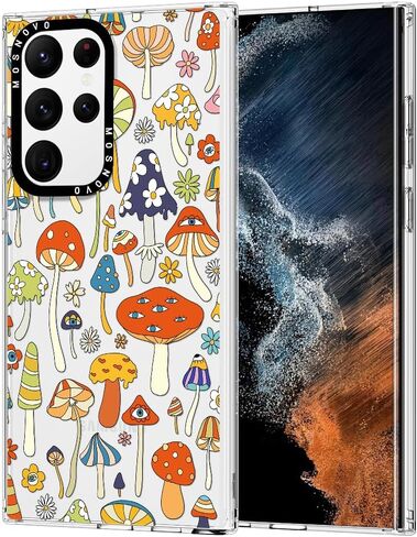 MOSNOVO Case for Samsung Galaxy S24 Ultra, [Buffertech 6.8ft Military-Grade Drop Protection] [Anti Peel Off Tech] Clear TPU Bumper Phone Case Cover Design - Dinosaur Land in Saudi Arabia