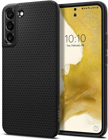 Spigen Liquid Air Designed for Galaxy S22 Case (2022) - Matte Black in Saudi Arabia