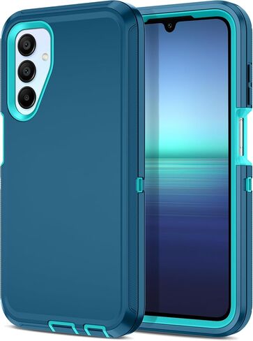 حافظة I-HONVA لهاتف Samsung Galaxy A15 5G مقاومة للصدمات والغبار/السقوط 3 طبقات حماية كاملة للجسم [بدون واقي شاشة] حافظة متينة شديدة التحمل لهاتف Galaxy A15 5G، تركواز in Saudi Arabia