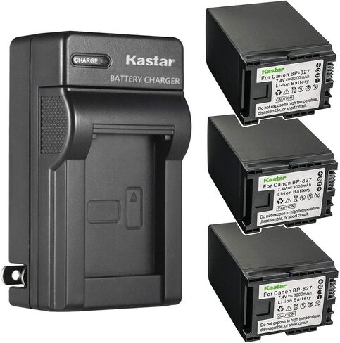 بطارية Kastar 4 عبوات وشاحن حائط تيار متردد بديل لكاميرا Canon VIXIA HF100، VIXIA HF200، VIXIA HG30، VIXIA XA10 XA10 HD، كاميرا فيديو ذاكرة فلاش FS10، ذاكرة فلاش FS100، كاميرا فيديو ذاكرة فلاش FS11 in Kuwait